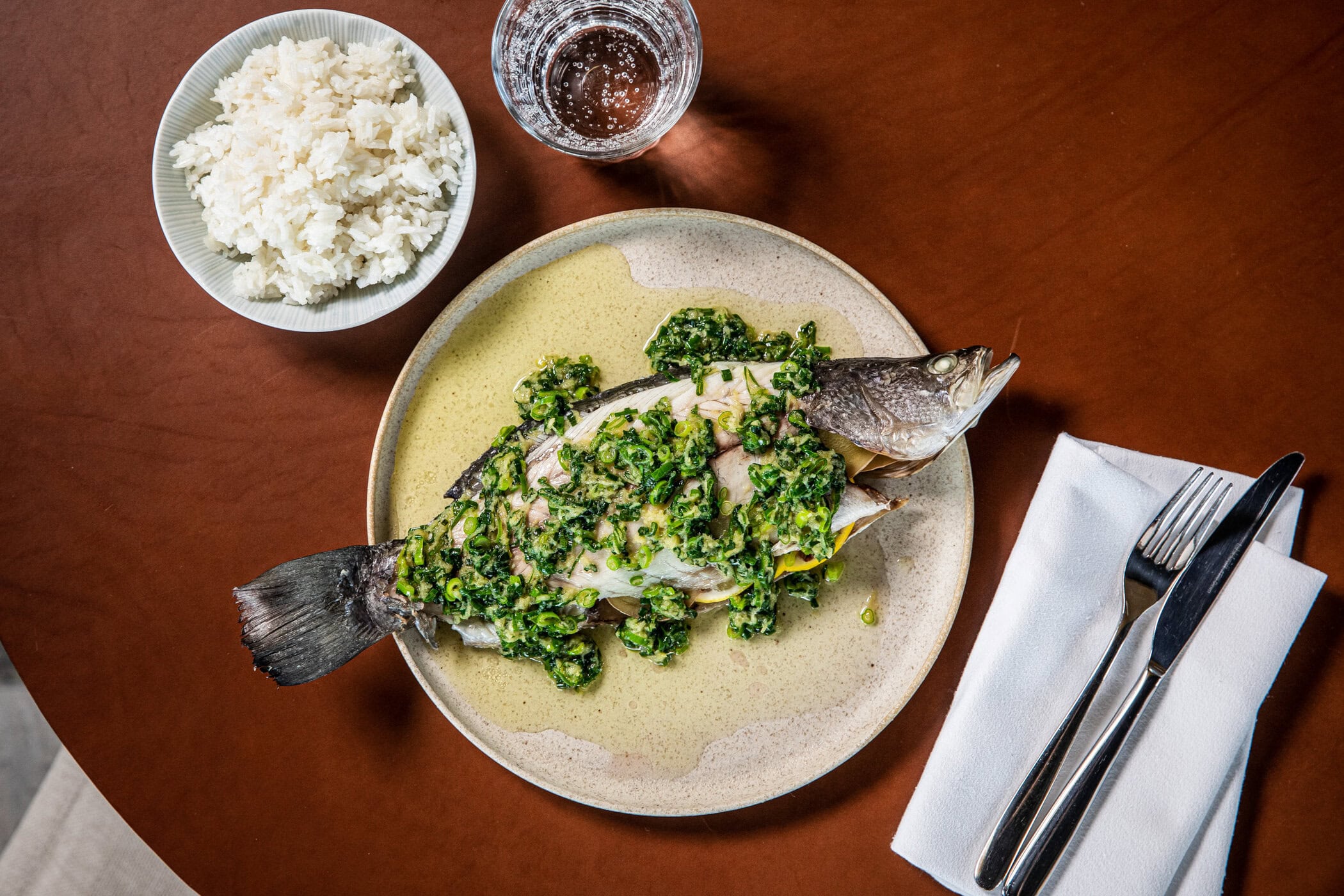 Steamed Barramundi, Ginger & Scallion