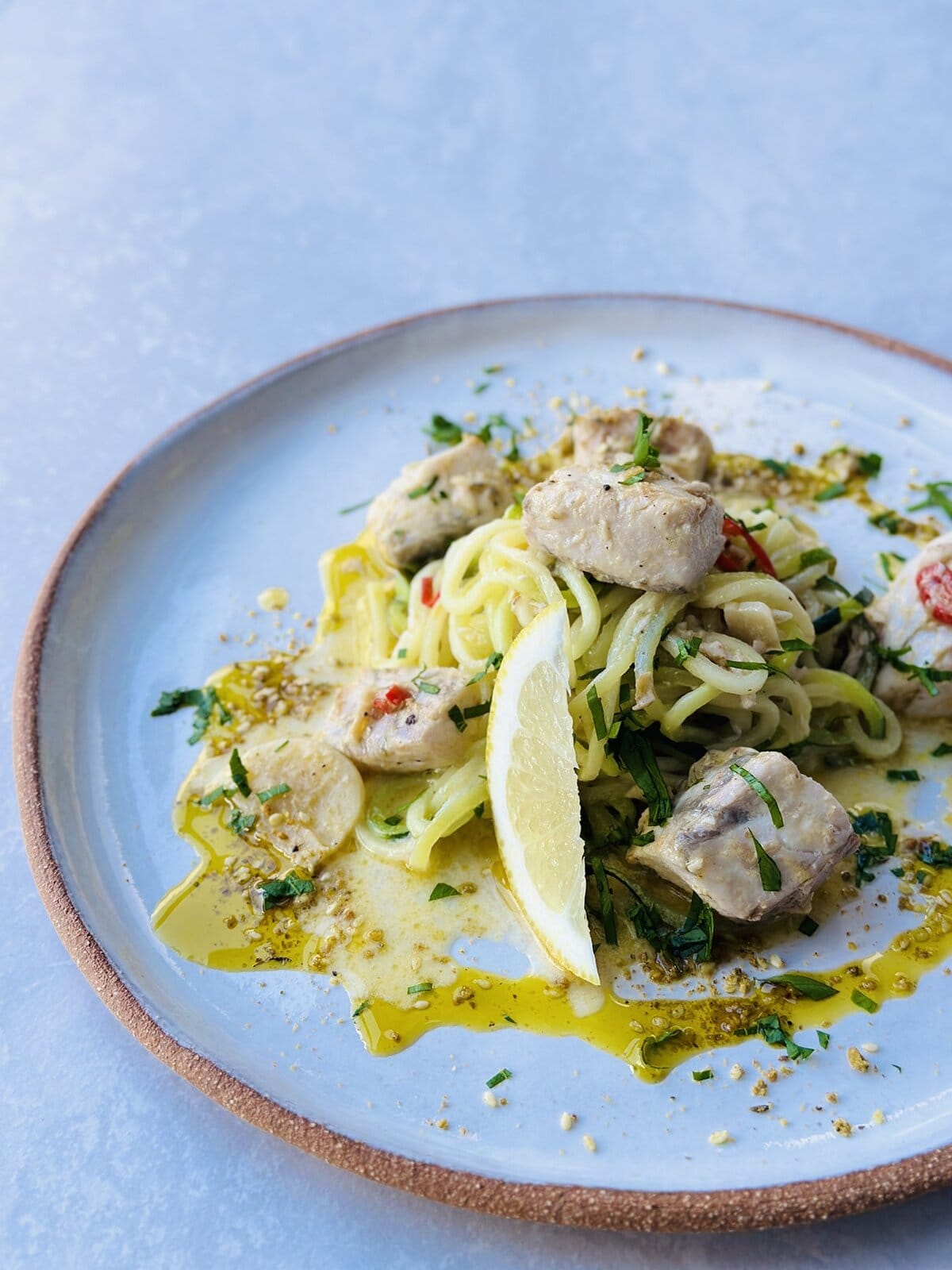 Barramundi Lemon, Garlic & Chilli Zoodles