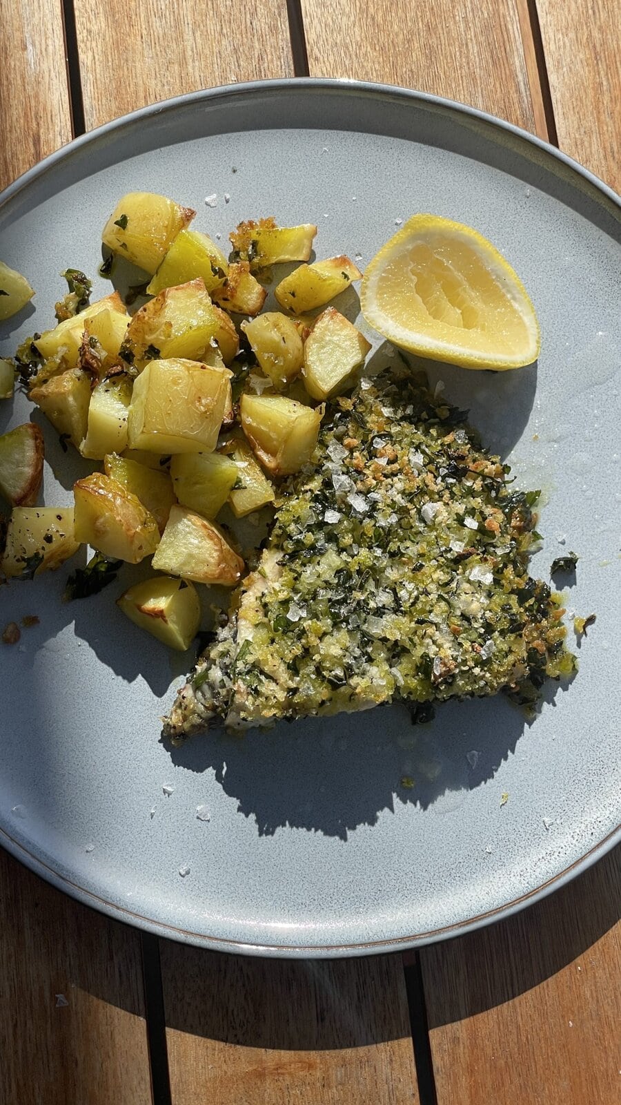 Herb Crusted Barramundi & Baked Potato