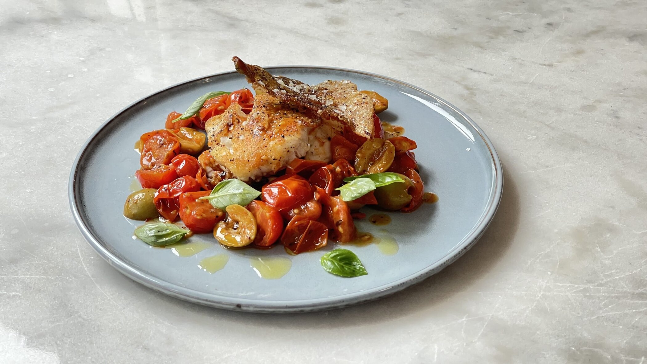 Barramundi in Tomato Basil Sauce