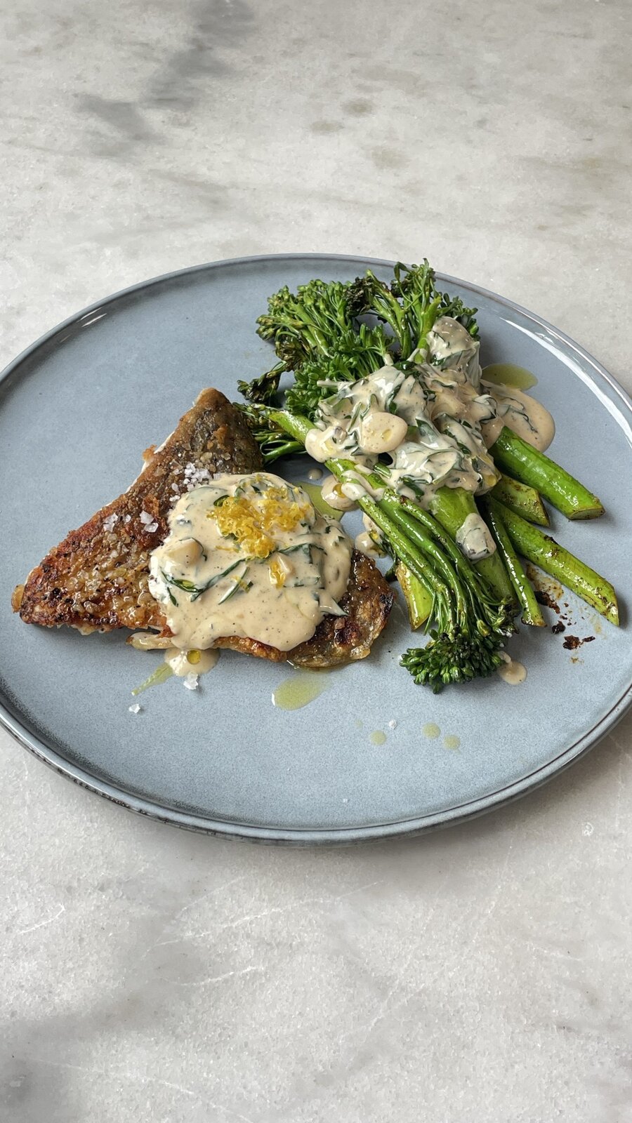 Barramundi with Creamy Lemon Sauce