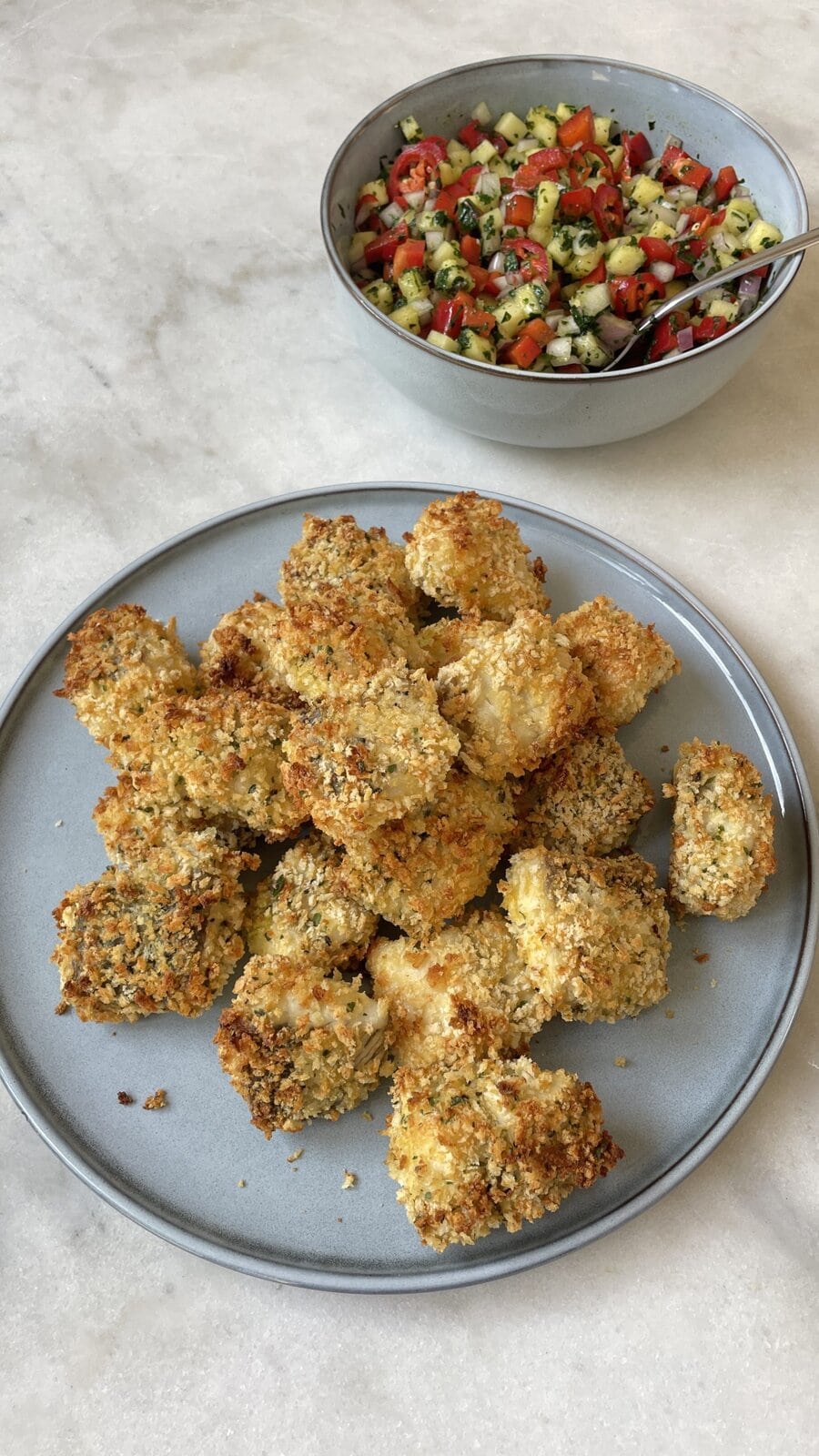 Baked Barramundi Bites with Pineapple Salsa