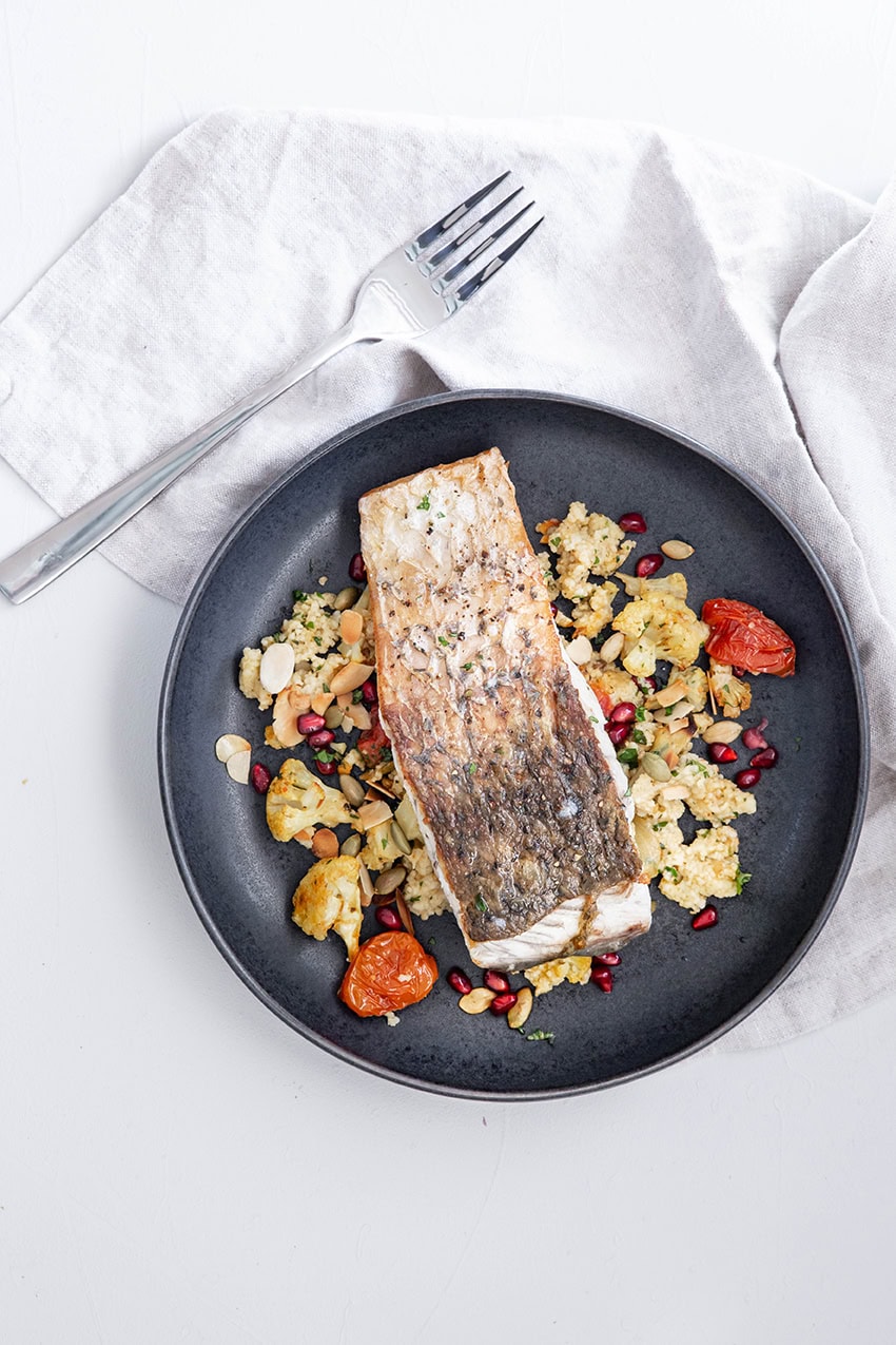 Pan Fried Barramundi with Cauliflower Couscous